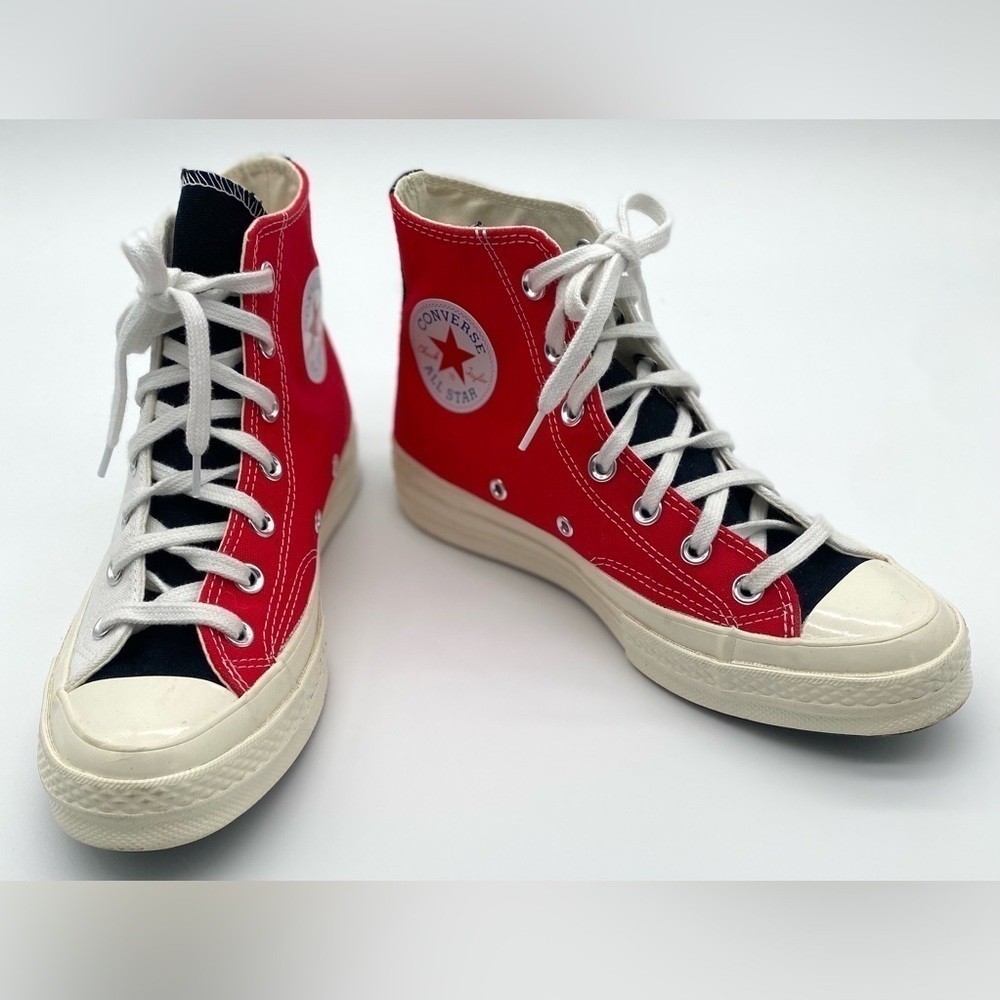 Converse Chuck Taylor All Star 70 Hi Top Logo Play Red/ White Sz 6 (Men) 8 (Wom) - Picture 2 of 9